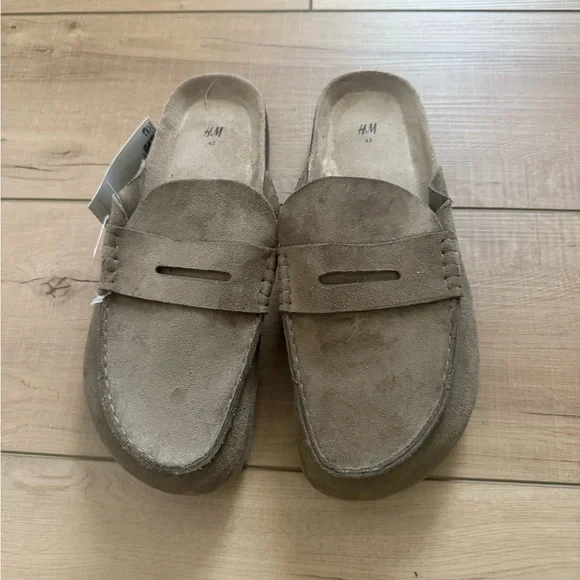 H&M Tan Suede Backless Penny Loafers - Picture 4 of 4